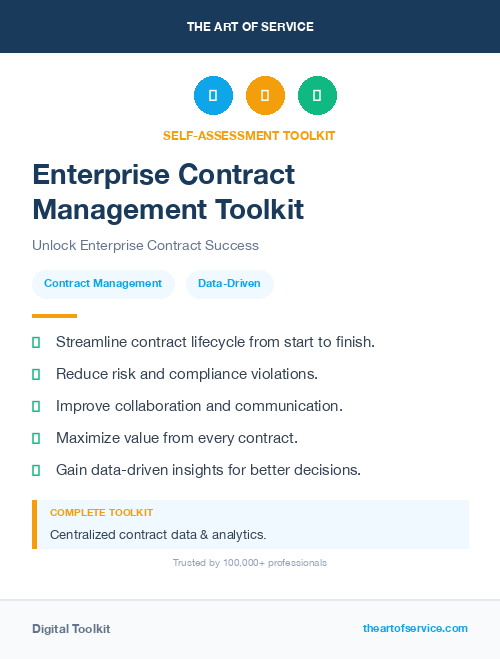 Enterprise Contract Management Toolkit