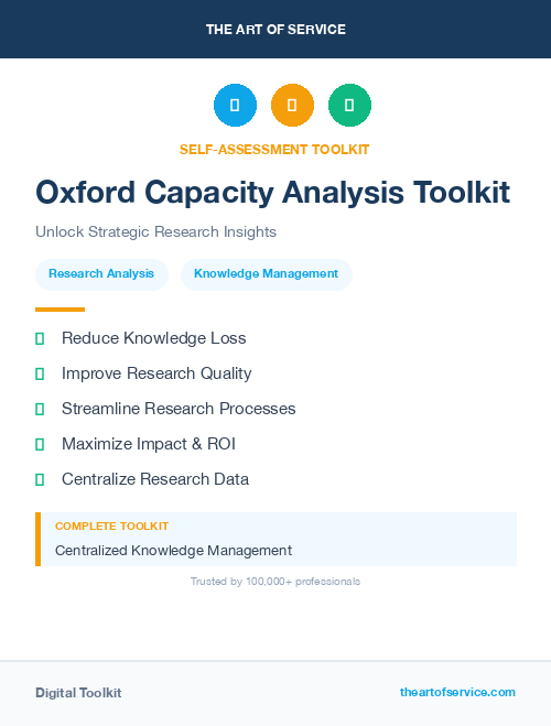 Oxford Capacity Analysis Toolkit