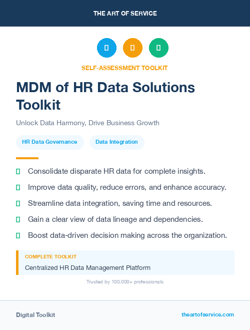 MDM of HR Data Solutions Toolkit
