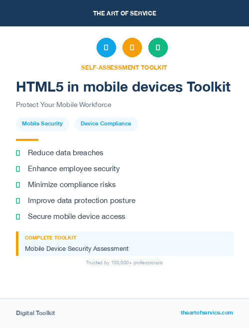 HTML5 in mobile devices Toolkit