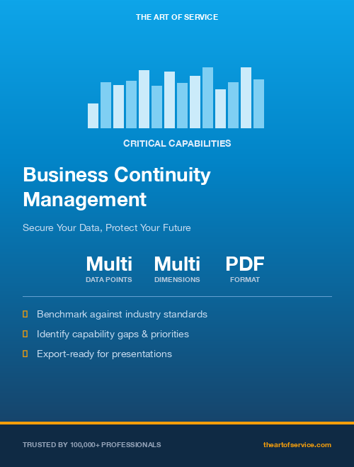 Business Continuity Management Critical Capabilities