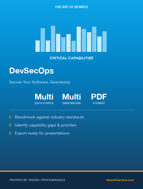 DevSecOps Critical Capabilities
