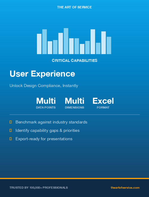 User Experience Critical Capabilities