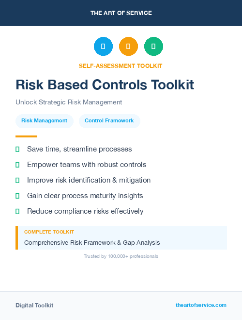 Risk Based Controls Toolkit