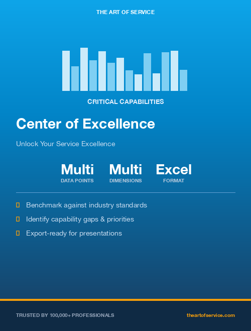 Center of Excellence Critical Capabilities