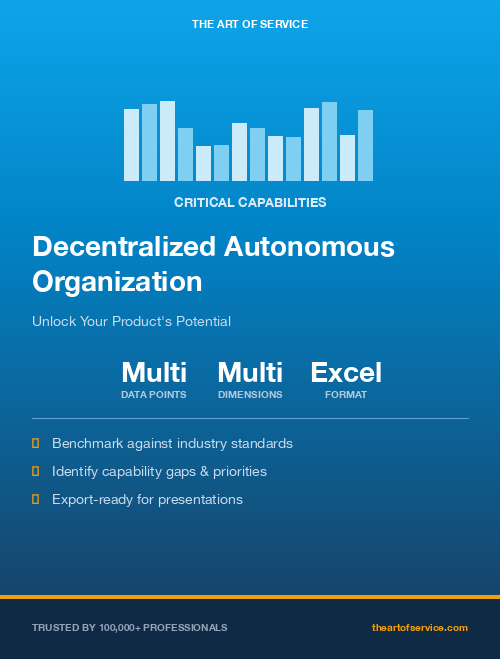 Decentralized Autonomous Organization Critical Capabilities