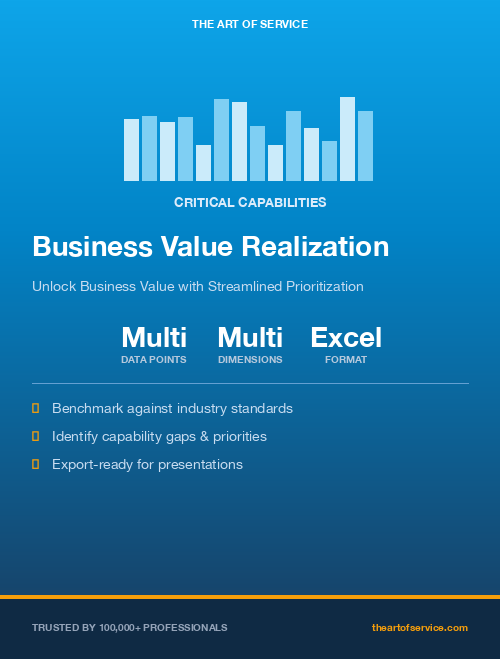 Business Value Realization Critical Capabilities