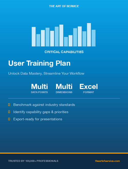 User Training Plan Critical Capabilities