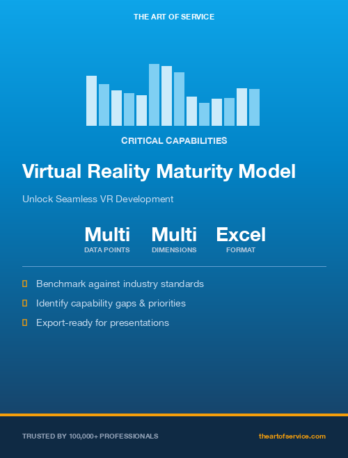Virtual Reality Maturity Model Critical Capabilities