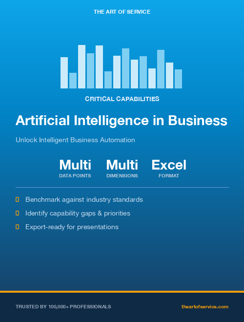Artificial Intelligence in Business Critical Capabilities