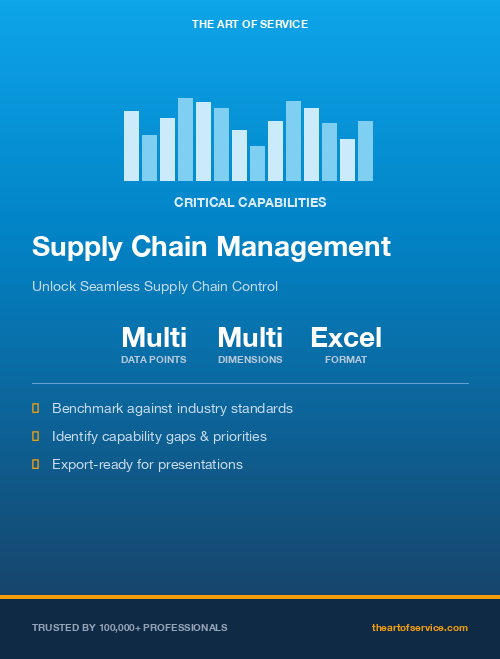 Supply Chain Management Critical Capabilities