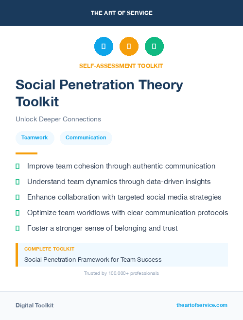 Social Penetration Theory Toolkit