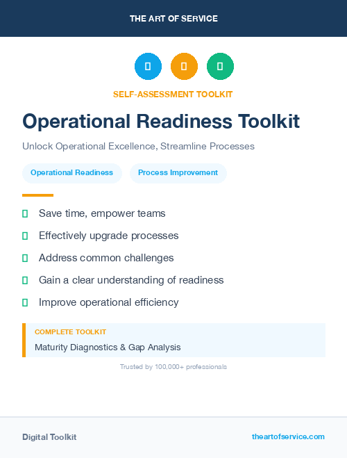 Operational Readiness Toolkit