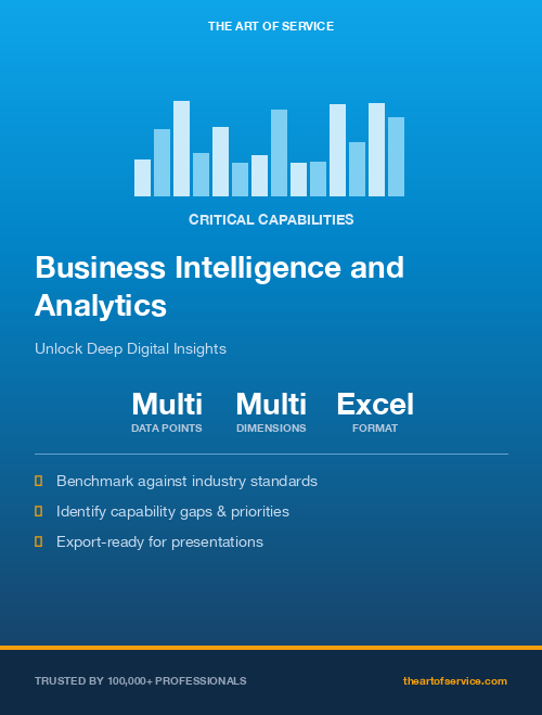 Business Intelligence and Analytics Critical Capabilities