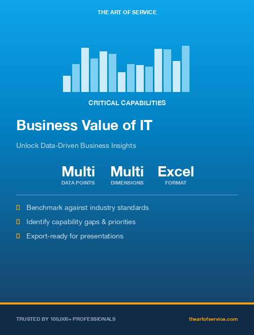 Business Value of IT Critical Capabilities