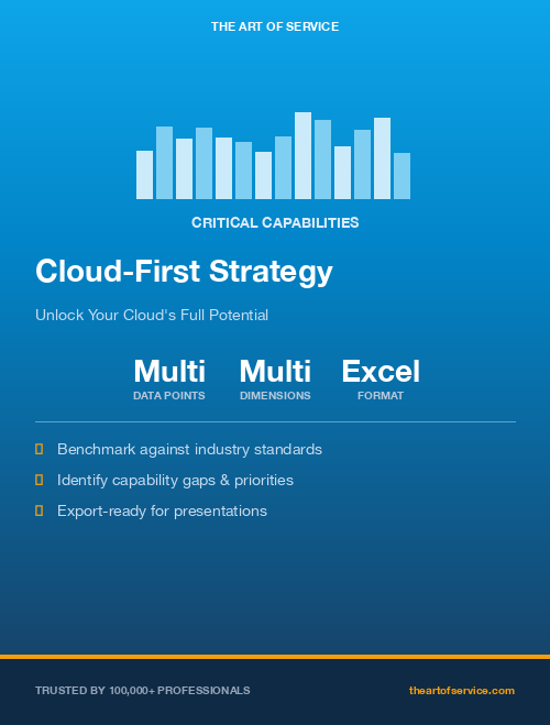 Cloud-First Strategy Critical Capabilities