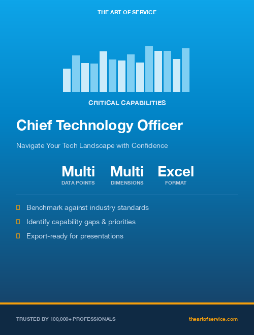 Chief Technology Officer Critical Capabilities