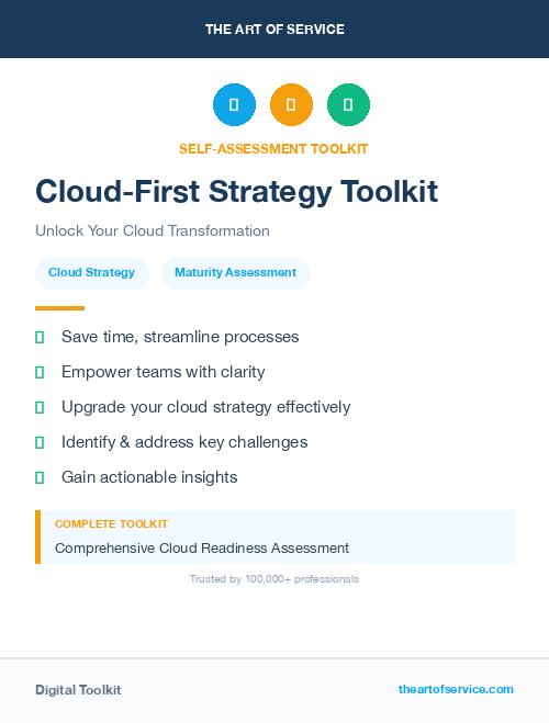 Cloud-First Strategy Toolkit
