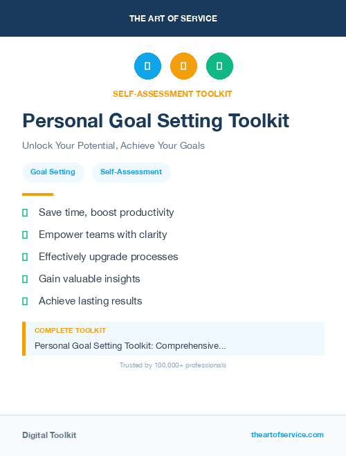 Personal Goal Setting Toolkit