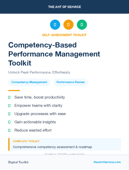 Competency-Based Performance Management Toolkit