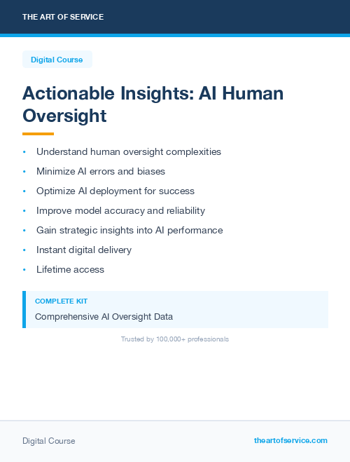 Actionable Insights: AI Human Oversight
