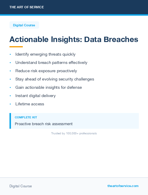 Actionable Insights: Data Breaches