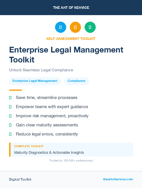 Enterprise Legal Management Toolkit