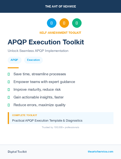 APQP Execution Toolkit