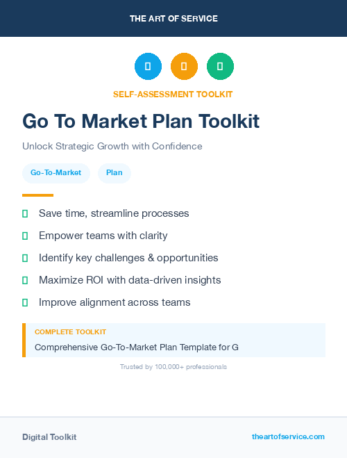 Go To Market Plan Toolkit