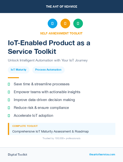 IoT-Enabled Product as a Service Toolkit