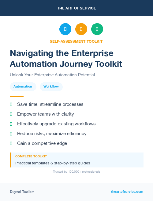 Navigating the Enterprise Automation Journey Toolkit