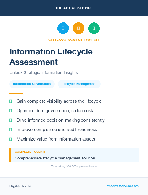 Information Lifecycle Assessment