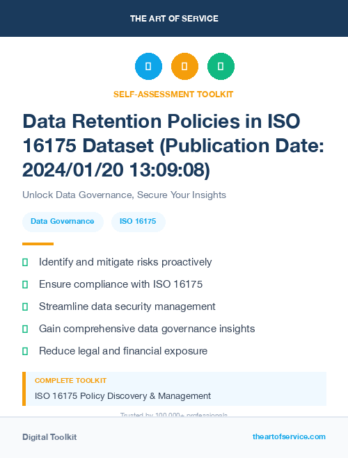 Data Retention Policies in ISO 16175 Dataset