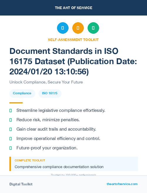 Document Standards in ISO 16175 Dataset