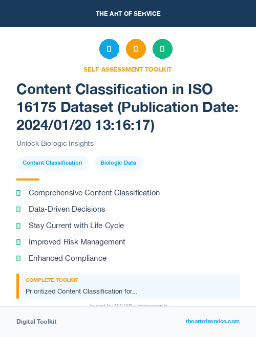 Content Classification in ISO 16175 Dataset