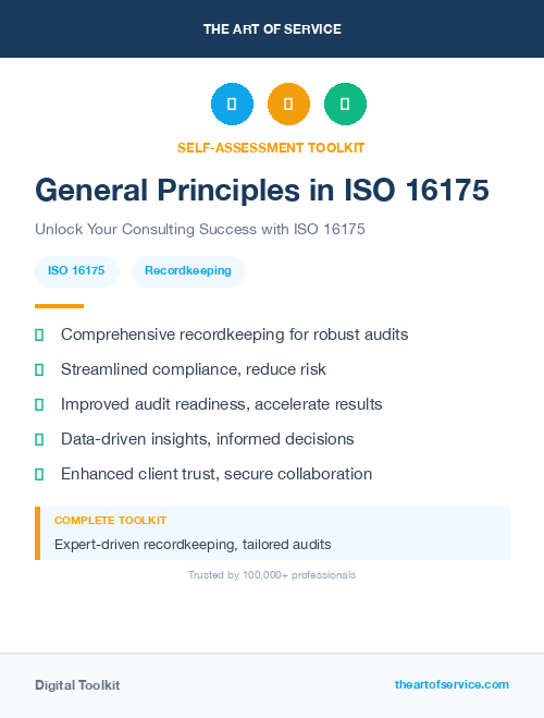 General Principles in ISO 16175