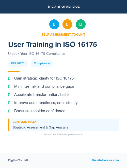 User Training in ISO 16175