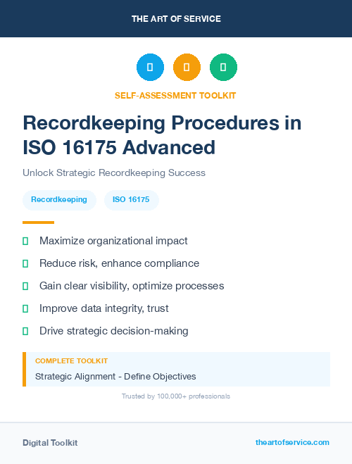 Recordkeeping Procedures in ISO 16175 Advanced