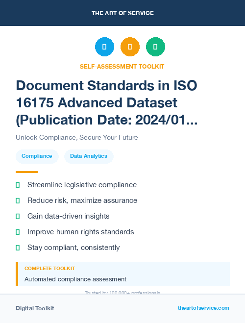 Document Standards in ISO 16175 Advanced Dataset