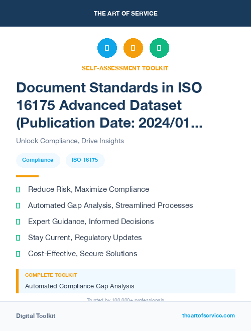 Document Standards in ISO 16175 Advanced Dataset