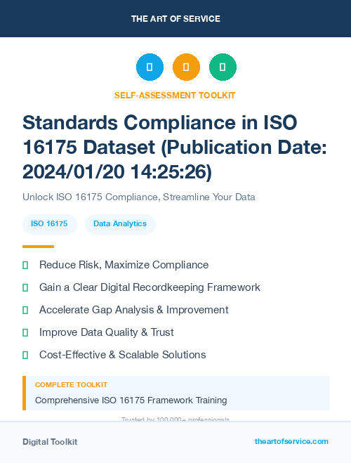Standards Compliance in ISO 16175 Dataset
