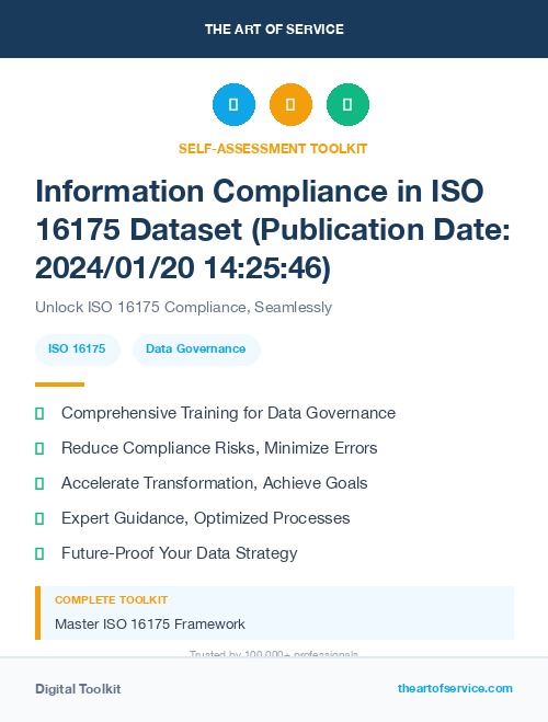 Information Compliance in ISO 16175 Dataset