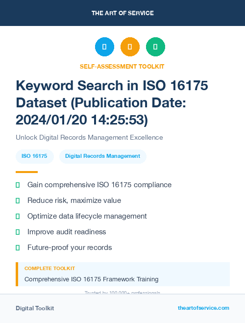 Keyword Search in ISO 16175 Dataset
