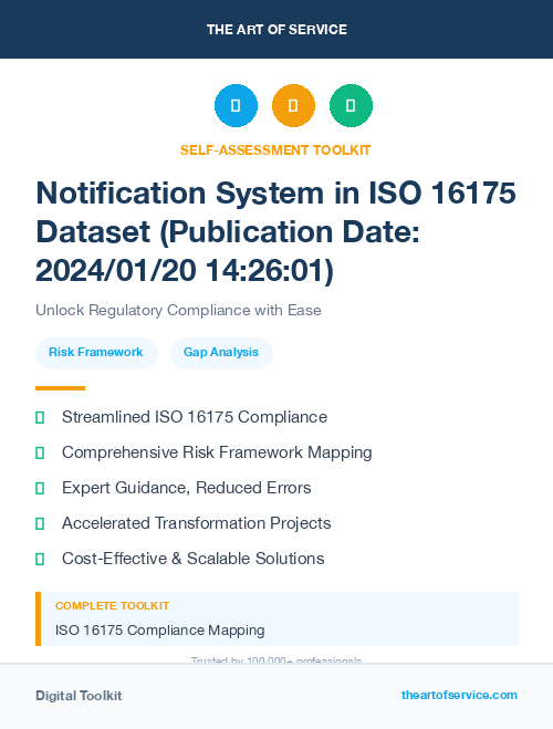 Notification System in ISO 16175 Dataset
