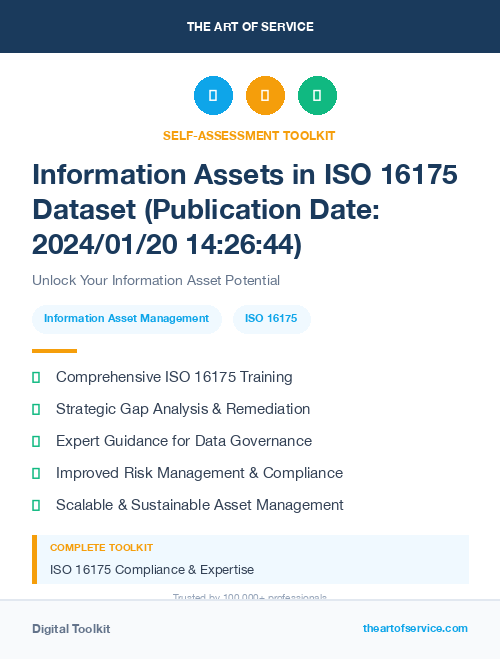 Information Assets in ISO 16175 Dataset