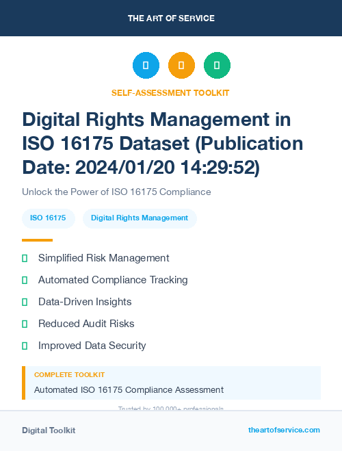 Digital Rights Management in ISO 16175 Dataset