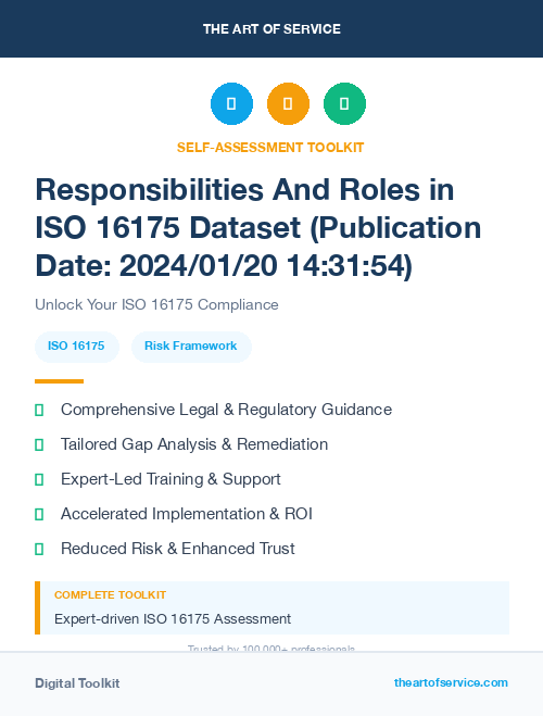 Responsibilities And Roles in ISO 16175 Dataset