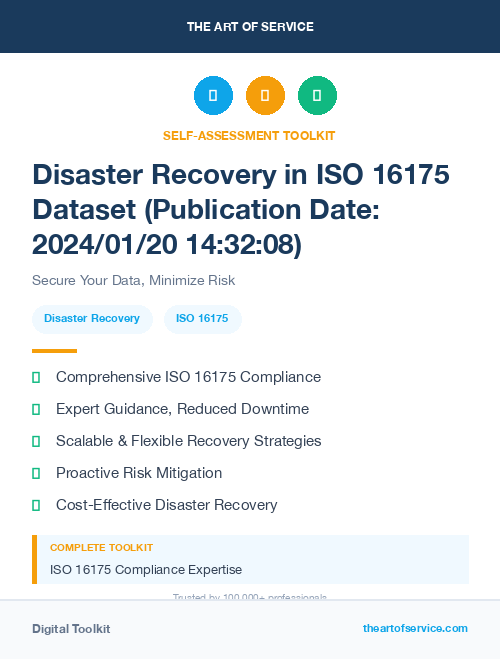 Disaster Recovery in ISO 16175 Dataset