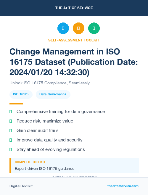 Change Management in ISO 16175 Dataset