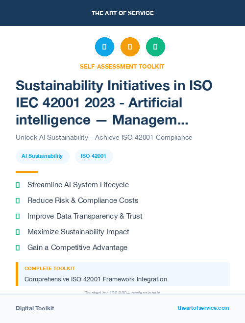Sustainability Initiatives in ISO IEC 42001 2023 - Artificial intelligence — Management system Dataset
